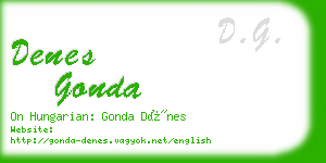 denes gonda business card